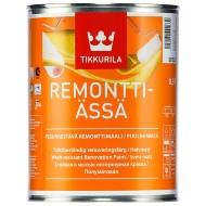 Краска моющаяся TIKKURILA REMONTTI ASSA полуматовая база C (0,9л) 1405, Белый