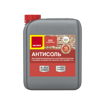 NEOMID 550 Антисоль, очиститель минеральных поверхностей 1 л NEOMID 550 Антисоль, очиститель минеральных поверхностей 1 л