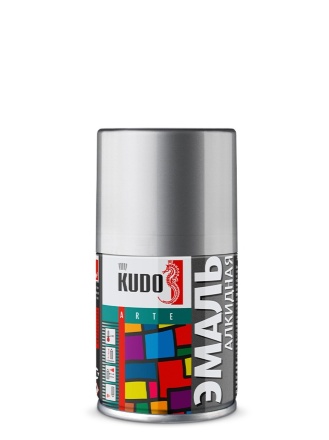 Эмаль алкидная белая глянцевая RAL9003 140мл KUDO 11606165