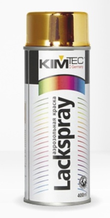 Краска аэрозольная KIM TEC 400 мл металлик, Золото металлик Краска аэрозольная KIM TEC 400 мл металлик, Золото металлик