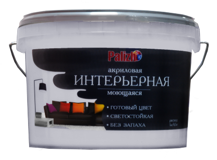 Краска PALIZH акриловая интерьерная моющаяся №310 халва 3,7 кг 11605601