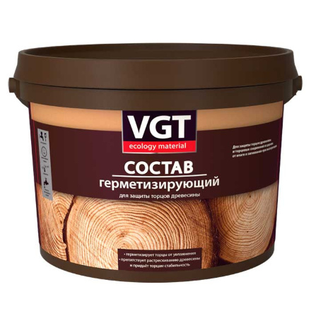 Герметизирующий состав для защиты торцов древесины VGT 10 кг Герметизирующий состав для защиты торцов древесины VGT 10 кг