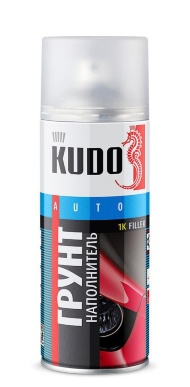 1K грунт-наполнитель KUDO акриловый, 520 мл, Черный