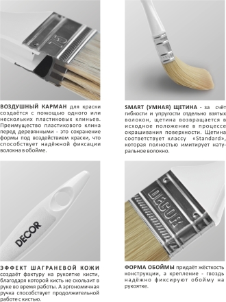 Кисть White Edition STANDARD универсальная 25х15 мм, светлая щетина 11606350