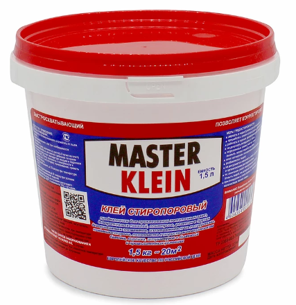 Клей стиропоровый MASTER KLEIN 1 л Клей стиропоровый MASTER KLEIN 1 л