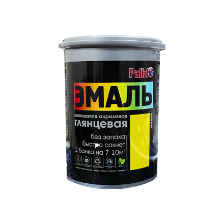 Эмаль цветная акриловая глянцевая PALIZH, Зеленый Эмаль цветная акриловая глянцевая PALIZH, Зеленый