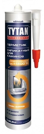 Герметик силикатный для каминов TYTAN Professional черный