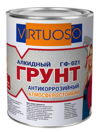Грунтовка универсальная алкидная ГФ-021 VIRTUOSO NEW, Красно-коричневый Грунтовка универсальная алкидная ГФ-021 VIRTUOSO NEW, Красно-коричневый