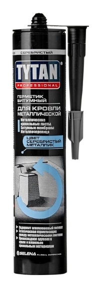 Герметик Битумный для Кровли Металлической TYTAN Professional серебристый