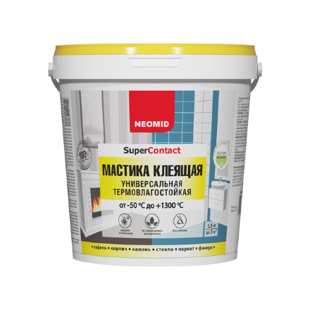 NEOMID SUPER CONTACT Мастика клеящая термостойкая универсальная 20 кг NEOMID SUPER CONTACT Мастика клеящая термостойкая универсальная 20 кг