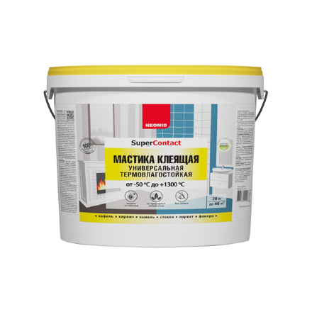 NEOMID SUPER CONTACT Мастика клеящая термостойкая универсальная 20 кг NEOMID SUPER CONTACT Мастика клеящая термостойкая универсальная 20 кг