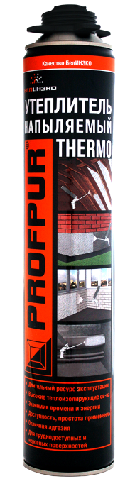 Утеплитель напыляемый PROFPUR THERMO, 890 мл
