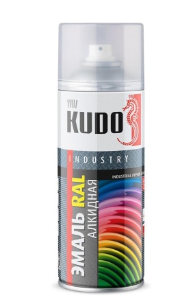 Эмаль KUDO универсальная алкидная INDUSTRY RAL, 520 мл, Шоколадно-коричневый