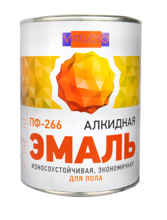 Эмаль для пола алкидная ПФ-266 VIRTUOSO ГОСТ, Золотисто-коричневый Эмаль для пола алкидная ПФ-266 VIRTUOSO ГОСТ, Золотисто-коричневый