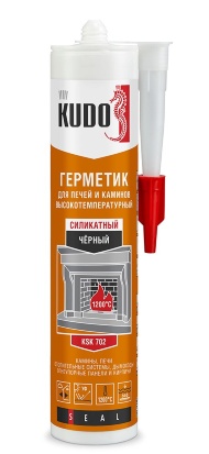 Герметик для печей и каминов высокотемпературный KUDO черный KSK 702